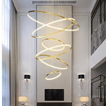 Stylish Staircase Chandeliers LED Pendant Light Lamps for Modern Living Room Lighting