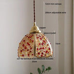 Afralia™ Crystal Glass LED Pendant: Tiffany Style Hanging Light for Living Room