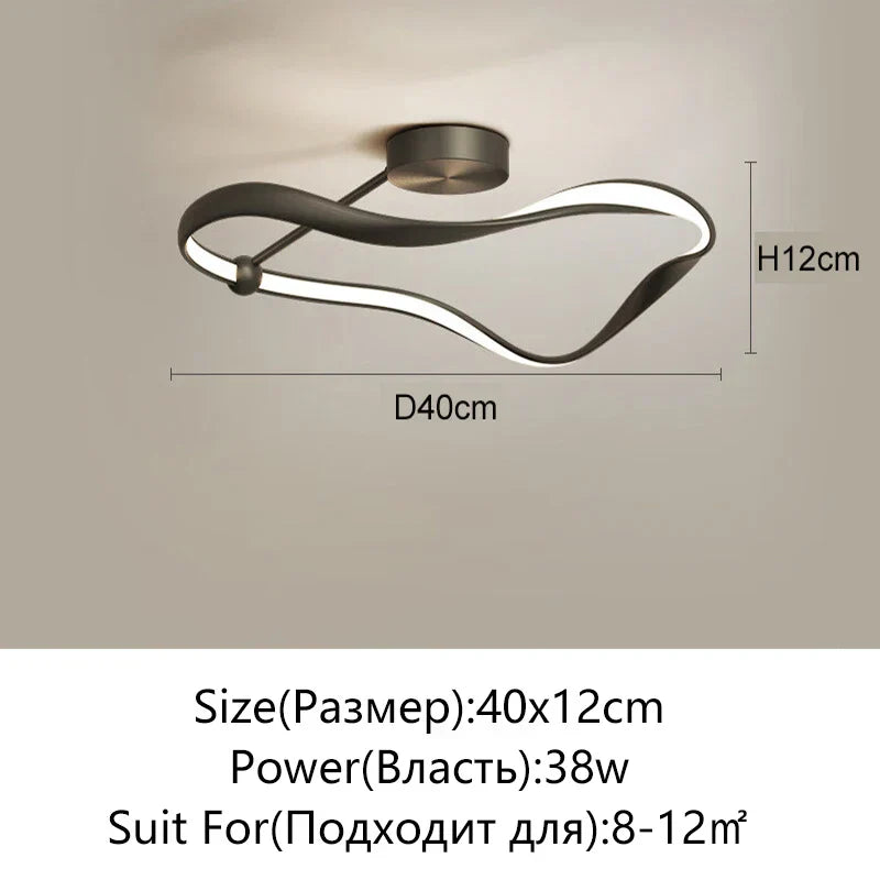 LED Ceiling Light: Modern Minimalist Nordic Design for Bedroom, Living Room, Study, Kitchen & Restaurant