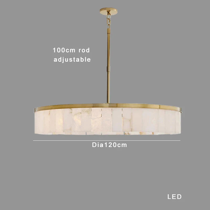 Round Marble Chandelier Ceiling Light Fixture for Kitchen Dining Room