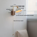 Walnut Brass Ceramic LED Wall Sconce | Modern Nordic Rotatable Stair Light