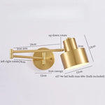 Swing Arm LED Wall Light for Bedroom Kitchen Living Room Mirror Bedside Lamp