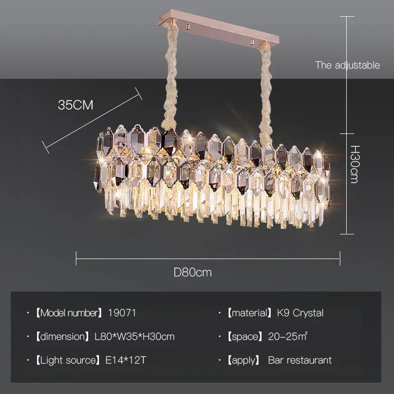 Crystal Chandelier: Postmodern Living Room Dining Bedroom Lamp, Luxury & Creative