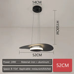 Modern LED Ceiling Chandelier Black/White Minimalist Living Room Bedroom Nordic