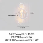 LED Wall Lamps Modern Minimalist Bedroom Living Room Lighting Black White
