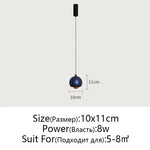 Gold Metal Luster Pendant for Bedside & Kitchen Island - Minimalist LED Hanging Light