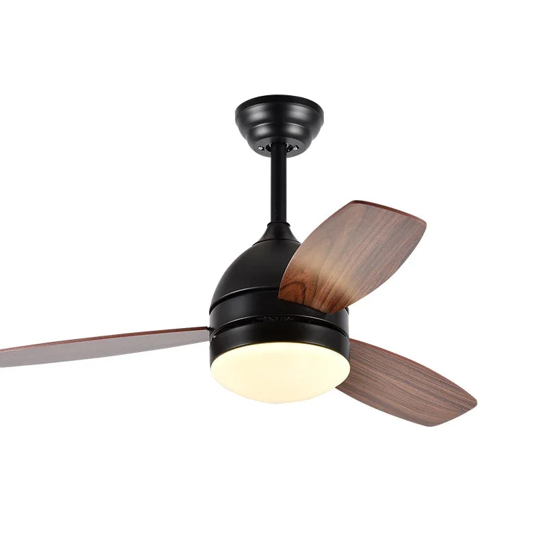 42" Wood Blades Ceiling Fans Light with AC Motor, Remote Control
