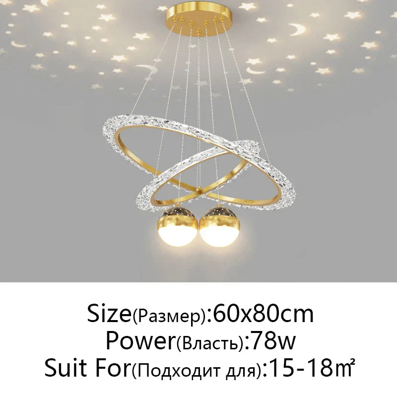Nordic Gyptian LED Chandelier for Living Room Bedroom Dining Room
