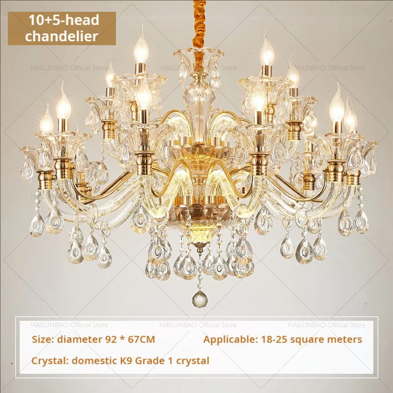 European Crystal Chandelier: Simple Fashion for Living, Dining, Bedroom & Villa