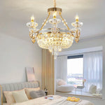 European Luxury Crystal Chandelier for Living Room, Duplex Building Lamps
