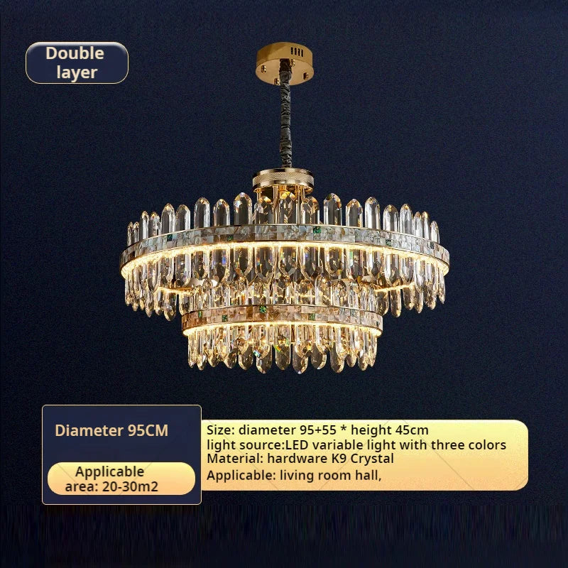 Crystal Chandelier: Modern Luxury for Living Room, Dining Room, Bedroom