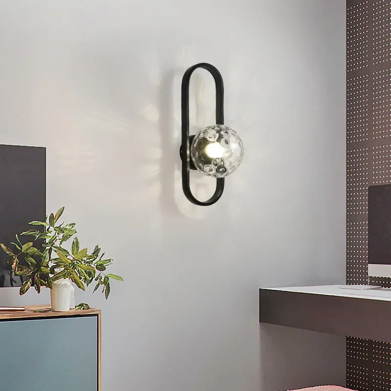 Nordic Glass Wall Light Sconce for Bedroom, Staircase, Living Room - LED E27