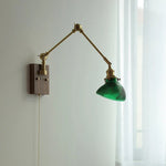 Brass LED Wall Light Fixture Rotatable Glass Stair Lamp