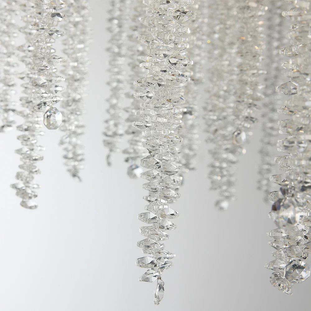 Branch Crystal LED Ceiling Chandelier in Gold/Black for Dining Room Lobby