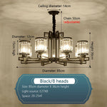 Crystal Chandelier: Elegant Chinese Style Lighting for Living Room, Bedroom, and Study