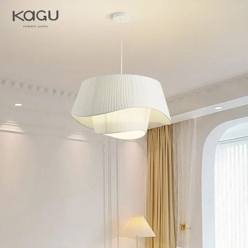 Cream Fabric Chandelier: Retro Nordic Attic Light for Bedroom, Living Room, Dining Room