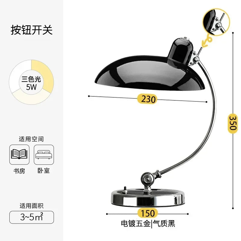 Minimalist Desk Lamp, Classic Retro Nordic Table Lamp for Office and Bedroom