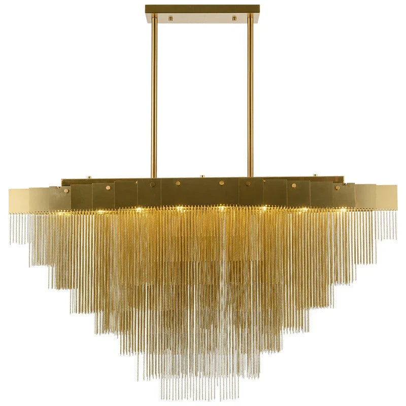 Tassel Long Chain Smart Chandelier for Elegant Living Spaces
