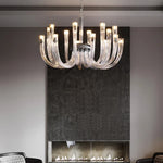 Glass Chandelier LED Hanging Light for Living Room Bedroom Dining Room - 2024 Collection.