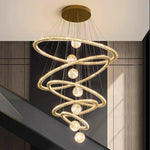 Crystal Chandelier: Luxury Stair Pendant Light for Living Room, Ceiling & Indoor Lighting