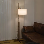 Solid Wood LED Floor Lamp for Home Decor and Living Room Lighting