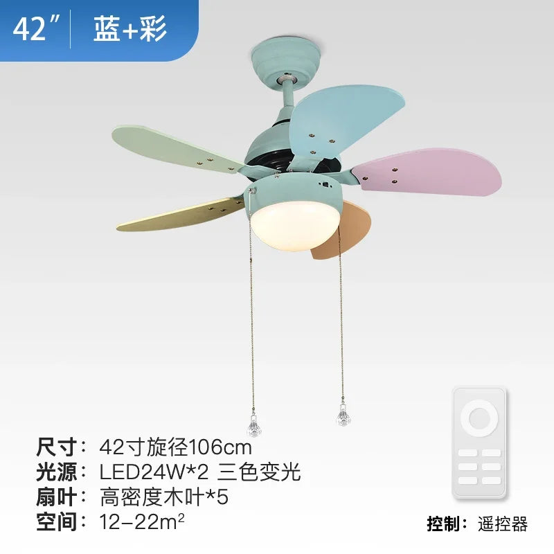 Modern LED Ceiling Fan with Remote Control & Minimalist Design in Black
