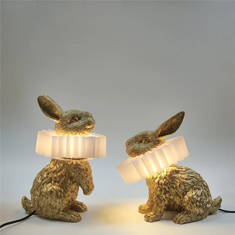 Rabbit LED Table Lamp: Modern Bedroom Bedside Light, Living Room Decor