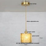Luxury Crystal Glass LED Pendant Light Fixture for Kitchen Dining Room