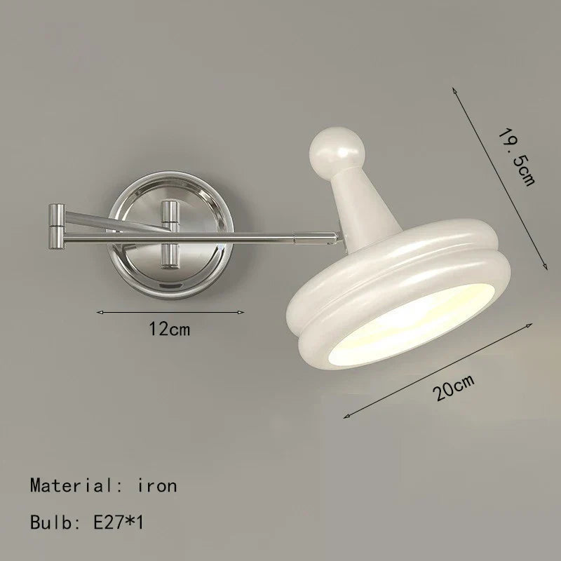 Iron Wall Light: Modern Rotatable LED Wall Lamp for Bedroom Lighting
