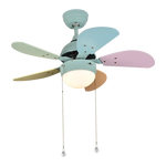Modern LED Ceiling Fan with Remote Control & Minimalist Design in Black