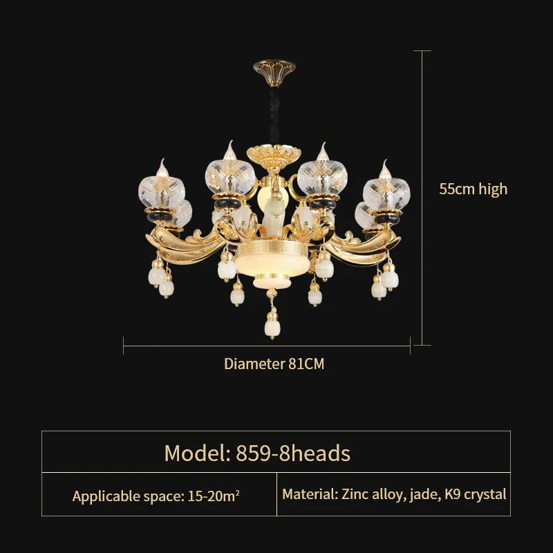 Luxe Crystal Chandelier for Bedroom, Living Room, and Dining Room