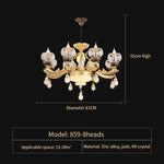 Luxe Crystal Chandelier for Bedroom, Living Room, and Dining Room