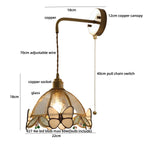 Afralia Tiffany Butterfly Glass Wall Lamp with Adjustable LED Light