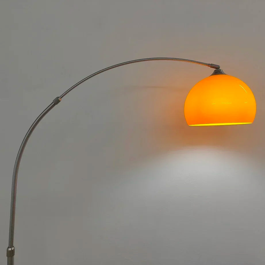 Curved LED Floor Lamp for Living Room Stainless Steel Personality Design