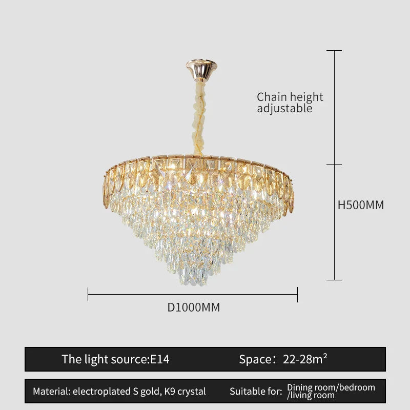 Crystal Chandelier LED Light Modern Luxury Designer for Main Living Room & Hotel