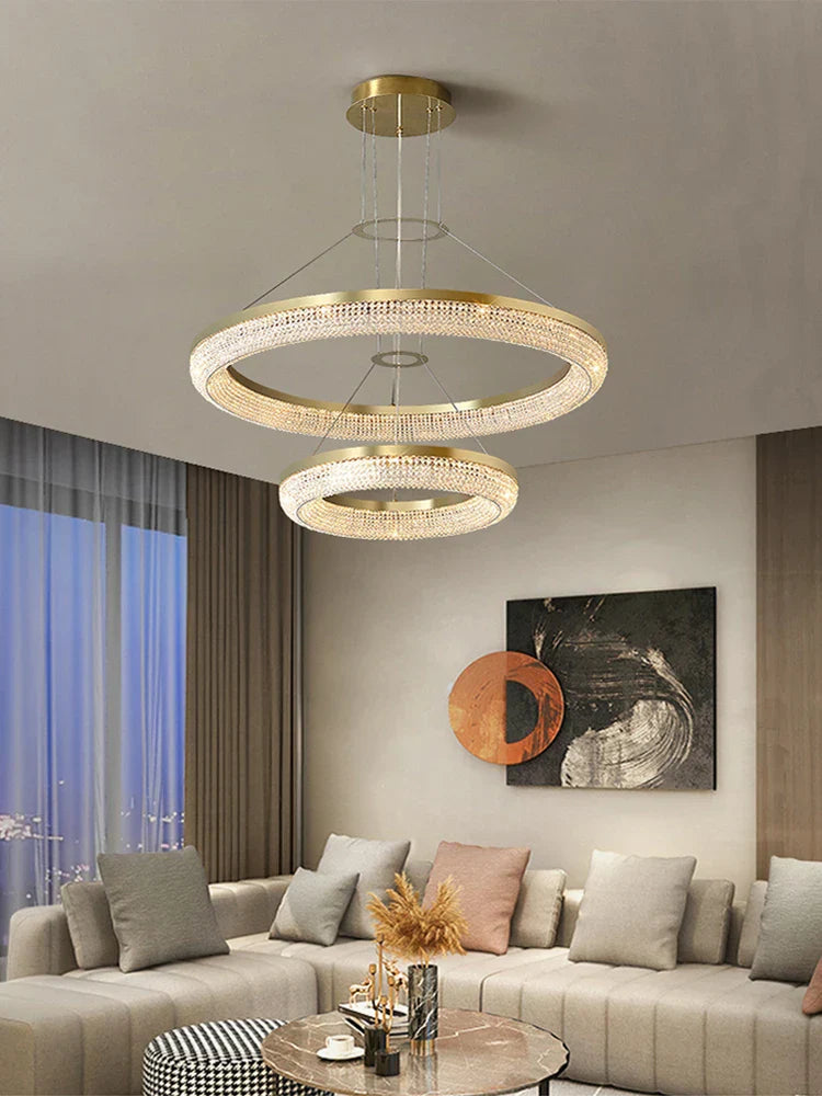 Luxury LED Ring Light Chandelier for Dining Room Décor