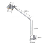 Black Silver Rotatable Wall Light with Switch for Study Office Living Room