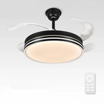 Modern LED Ceiling Fan with Retractable Blades and Remote Control