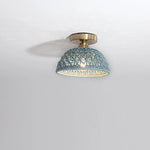 Ceramic LED Ceiling Lights: Modern Hollow Design for Living Room, Aisle, Balcony