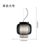 Manila Glass Lantern Pendant Light for Kitchen Living Room Bedroom Retro Decor
