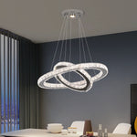 Crystal Ring Chandelier Pendant Light for Living Dining Room