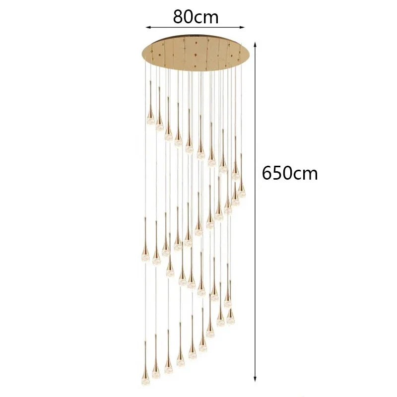 Nordic Home Decor Stair Chandelier Living Dining Pendant Ceiling Light by Afralia™