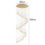 Nordic Home Decor Stair Chandelier Living Dining Pendant Ceiling Light by Afralia™