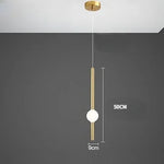 Glass Rod Pendant Light - Modern Long Hanging Lamp for Living Room, Bedroom & Shop