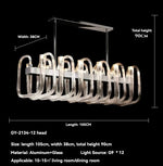 Glass Chandelier LED Hanging Light for Living Room Bedroom Dining Room - 2024 Collection.