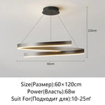 Black/White Spiral Chandelier for Living Dining Kitchen. Trendy Round Indoor Lighting Fixture.