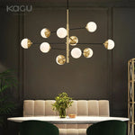 Golden Glass Magic Bean Chandelier: Modern Luxury for Living Room & Dining Room