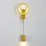 Modern Nordic LED Wall Sconce for Bedroom Decor - Black/Gold Wall Lamp