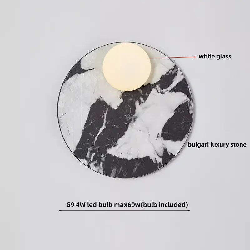 Nordic LED Wall Lights White Glass Bedside Lamp Sconce for Modern Decor