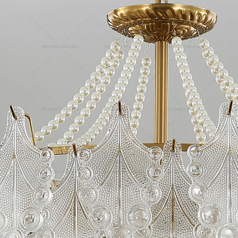 Luxury Cream Wind Crystal Chandelier: High-End Living Room, Dining Room, Bedroom Light